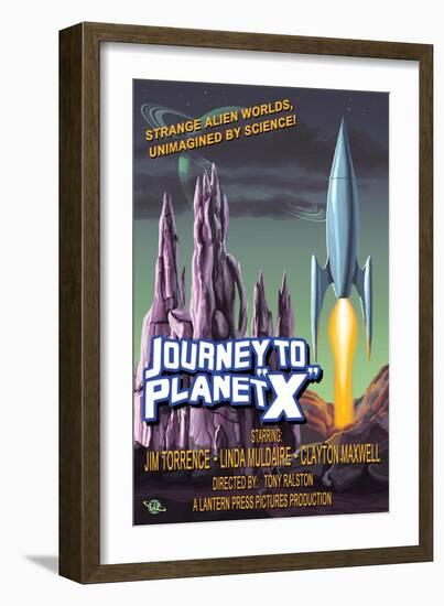 Journey to Planet X-Lantern Press-Framed Art Print