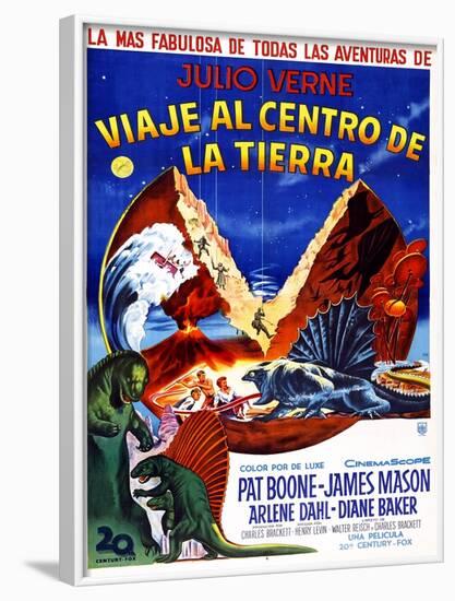 JOURNEY TO THE CENTER OF THE EARTH, (aka VIAJE AL CENTRO DE LA TIERRA), Argentinan poster, 1959-null-Framed Art Print