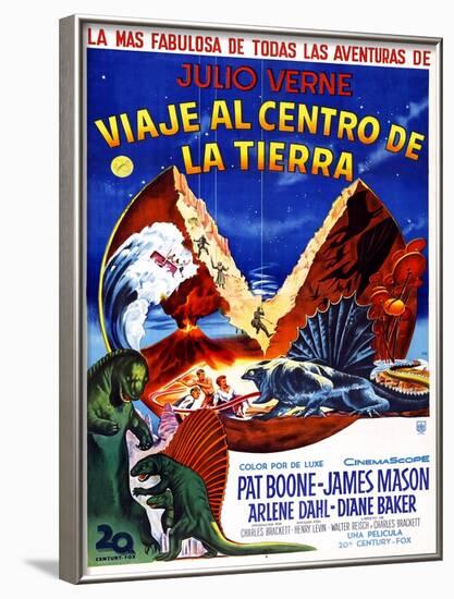 JOURNEY TO THE CENTER OF THE EARTH, (aka VIAJE AL CENTRO DE LA TIERRA), Argentinan poster, 1959-null-Framed Art Print