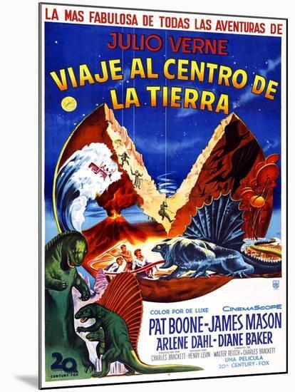 JOURNEY TO THE CENTER OF THE EARTH, (aka VIAJE AL CENTRO DE LA TIERRA), Argentinan poster, 1959-null-Mounted Art Print