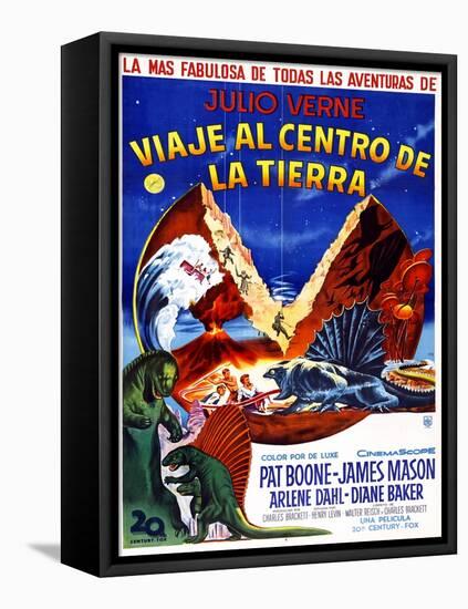JOURNEY TO THE CENTER OF THE EARTH, (aka VIAJE AL CENTRO DE LA TIERRA), Argentinan poster, 1959-null-Framed Stretched Canvas