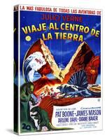 JOURNEY TO THE CENTER OF THE EARTH, (aka VIAJE AL CENTRO DE LA TIERRA), Argentinan poster, 1959-null-Stretched Canvas