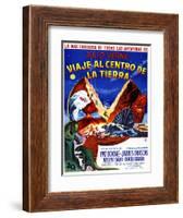 JOURNEY TO THE CENTER OF THE EARTH, (aka VIAJE AL CENTRO DE LA TIERRA), Argentinan poster, 1959-null-Framed Art Print