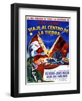 JOURNEY TO THE CENTER OF THE EARTH, (aka VIAJE AL CENTRO DE LA TIERRA), Argentinan poster, 1959-null-Framed Art Print