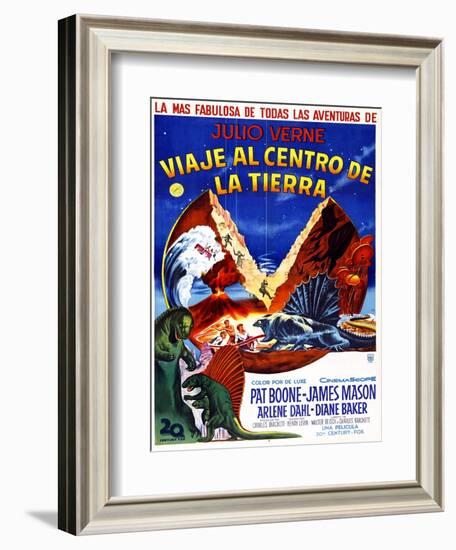 JOURNEY TO THE CENTER OF THE EARTH, (aka VIAJE AL CENTRO DE LA TIERRA), Argentinan poster, 1959-null-Framed Art Print