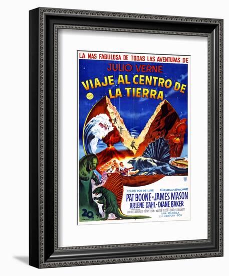 JOURNEY TO THE CENTER OF THE EARTH, (aka VIAJE AL CENTRO DE LA TIERRA), Argentinan poster, 1959-null-Framed Art Print