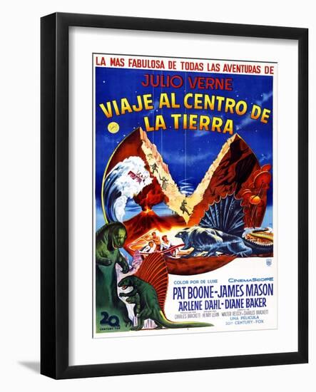 JOURNEY TO THE CENTER OF THE EARTH, (aka VIAJE AL CENTRO DE LA TIERRA), Argentinan poster, 1959-null-Framed Art Print