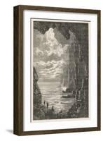 Journey to the Centre of the Earth-?douard Riou-Framed Art Print