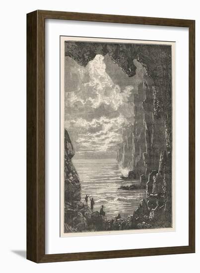 Journey to the Centre of the Earth-?douard Riou-Framed Art Print