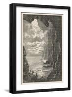 Journey to the Centre of the Earth-?douard Riou-Framed Art Print