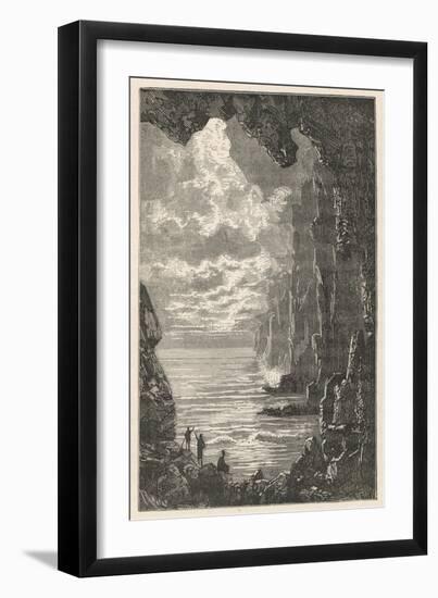 Journey to the Centre of the Earth-?douard Riou-Framed Art Print