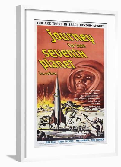 JOURNEY TO THE SEVENTH PLANET, poster art, 1962-null-Framed Art Print