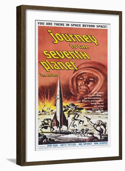 JOURNEY TO THE SEVENTH PLANET, poster art, 1962-null-Framed Art Print