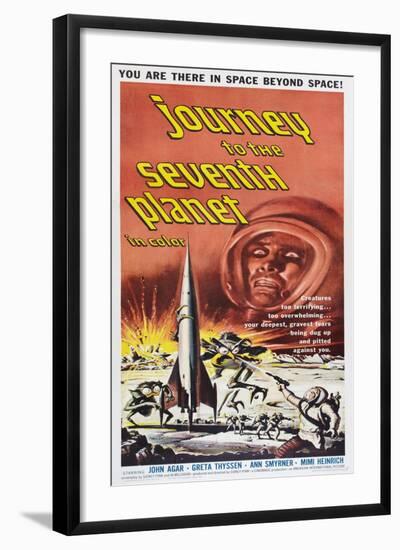 JOURNEY TO THE SEVENTH PLANET, poster art, 1962-null-Framed Art Print