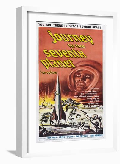 JOURNEY TO THE SEVENTH PLANET, poster art, 1962-null-Framed Art Print