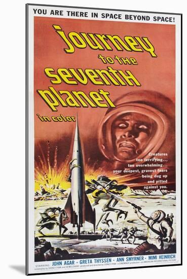 JOURNEY TO THE SEVENTH PLANET, poster art, 1962-null-Mounted Art Print