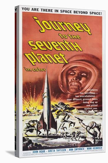 JOURNEY TO THE SEVENTH PLANET, poster art, 1962-null-Stretched Canvas