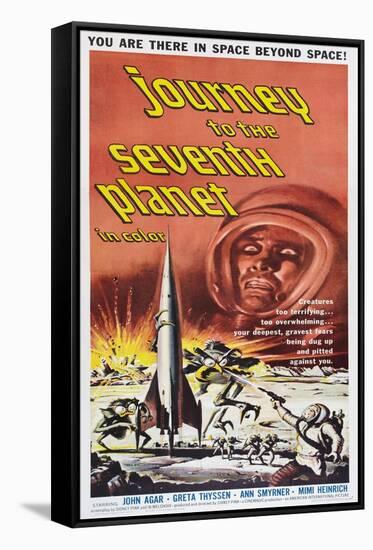 JOURNEY TO THE SEVENTH PLANET, poster art, 1962-null-Framed Stretched Canvas