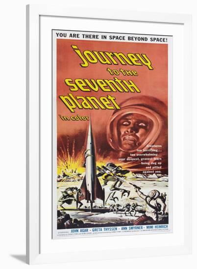 JOURNEY TO THE SEVENTH PLANET, poster art, 1962-null-Framed Art Print