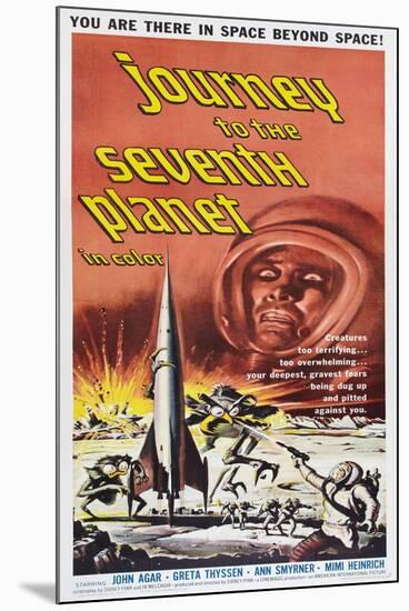 JOURNEY TO THE SEVENTH PLANET, poster art, 1962-null-Mounted Art Print