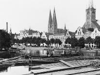 The Market Place at Trier, circa 1910-Jousset-Giclee Print