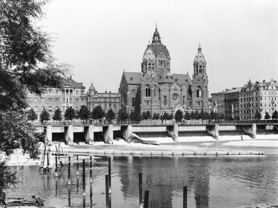 The River Isar at Munich, circa 1910