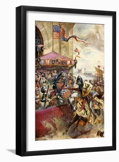 Joust Held on London Bridge-Richard Beavis-Framed Giclee Print