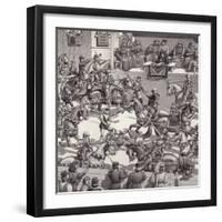 Jousting in Florence in the 15th Century-Pat Nicolle-Framed Giclee Print