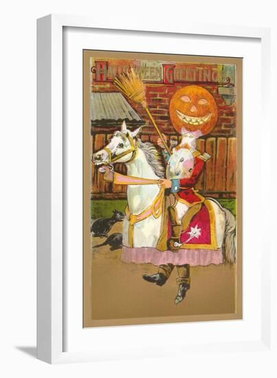 Jousting Jack O'Lantern-null-Framed Art Print