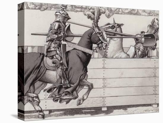 Jousting Knights-Pat Nicolle-Stretched Canvas