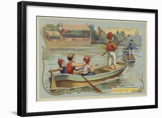 Jousting on the Water-null-Framed Giclee Print