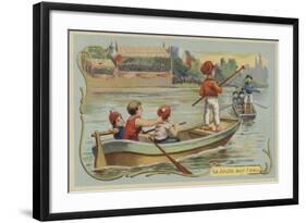 Jousting on the Water-null-Framed Giclee Print