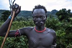 A Boy of the Karo Tribe. Omo Valley (Ethiopia)-Joxe Inazio Kuesta-Stretched Canvas