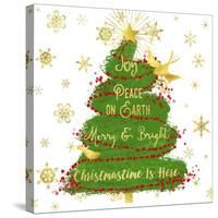 Joy Christmas Tree-Tina Lavoie-Stretched Canvas