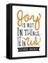 Joy Is Not In Things-null-Framed Stretched Canvas