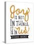 Joy Is Not In Things-null-Stretched Canvas