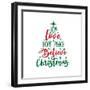 Joy Love Hope Peace Believe Christmas - Calligraphy Text, with Stars.-Regina Tolgyesi-Framed Photographic Print