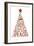 Joy Love Peace - Christmas Tree-Lantern Press-Framed Art Print