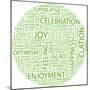 Joy. Word Collage On White Background. Illustration With Different Association Terms-Login-Mounted Premium Giclee Print