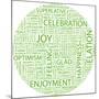 Joy. Word Collage On White Background. Illustration With Different Association Terms-Login-Mounted Premium Giclee Print