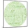 Joy. Word Collage On White Background. Illustration With Different Association Terms-Login-Mounted Art Print