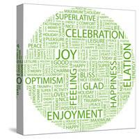 Joy. Word Collage On White Background. Illustration With Different Association Terms-Login-Stretched Canvas