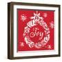 Joy Wreath-Teresa Woo-Framed Art Print