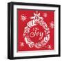 Joy Wreath-Teresa Woo-Framed Art Print