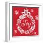 Joy Wreath-Teresa Woo-Framed Art Print