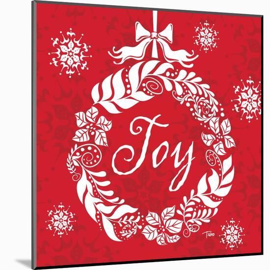 Joy Wreath-Teresa Woo-Mounted Art Print