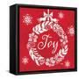 Joy Wreath-Teresa Woo-Framed Stretched Canvas