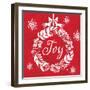 Joy Wreath-Teresa Woo-Framed Art Print