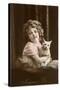 Joyeuse Fete, Girl with Cat-null-Stretched Canvas