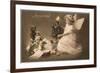 Joyeux Noel, Angel with Toys and Tree-null-Framed Premium Giclee Print